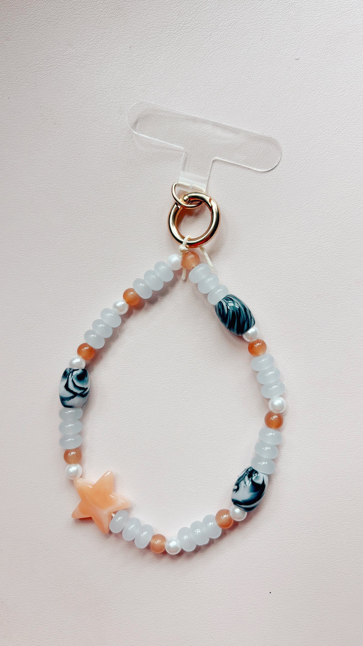 star beaded phone charm