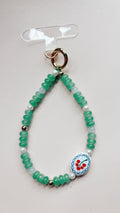 tomato vine beaded phone charm