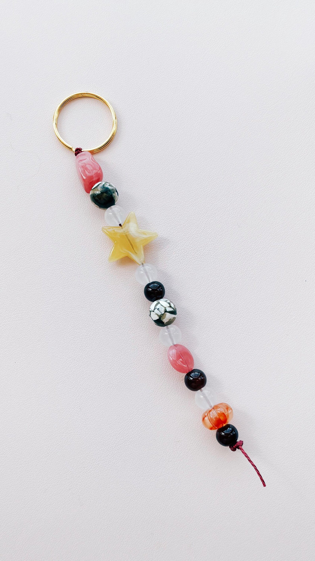 star beaded keychain bag charm