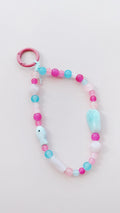 cotton candy fish beaded keychain bag charm
