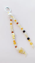 yellow brown fish beaded keychain bag charm