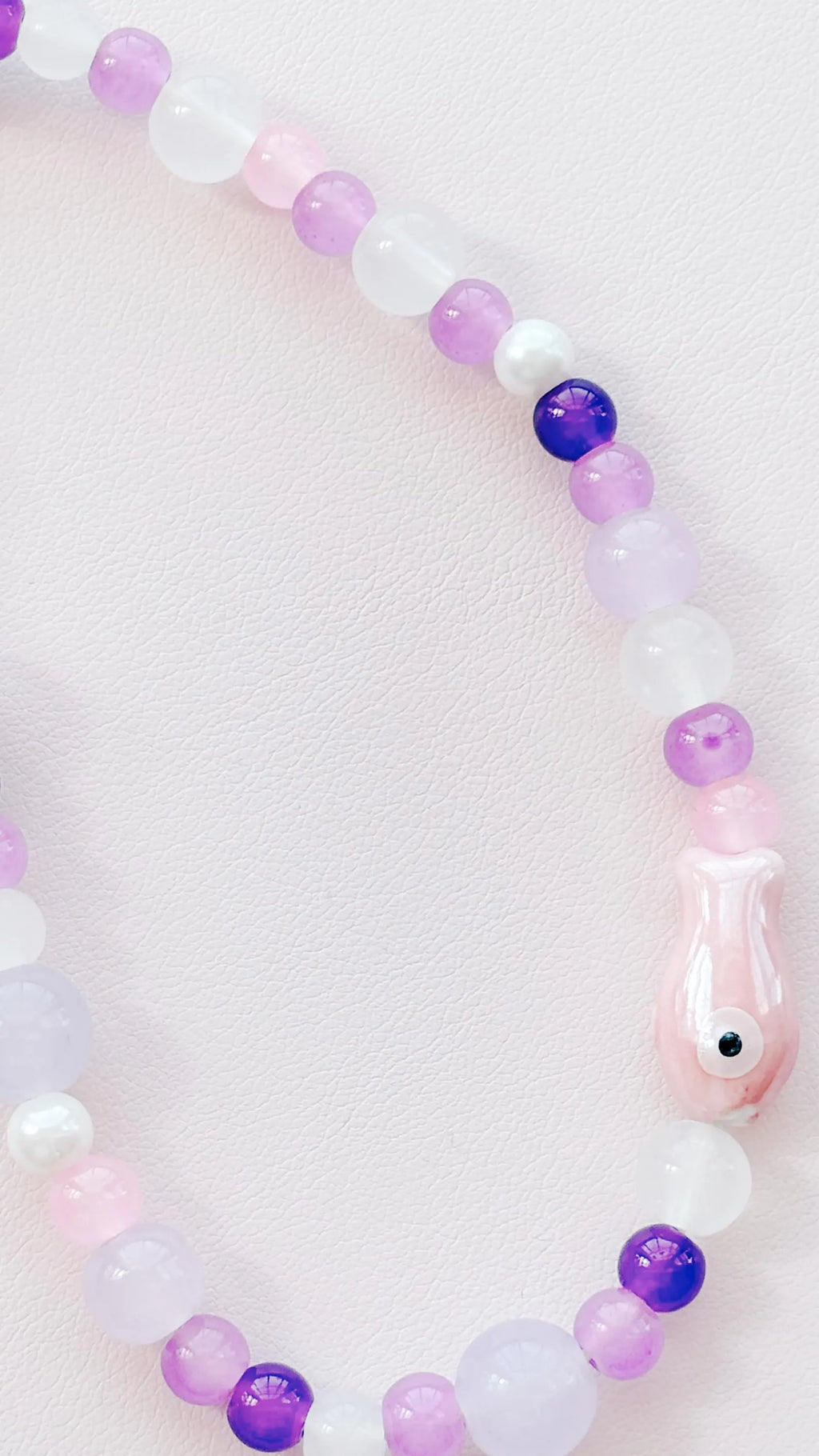 purple fish beaded keychain bag charm