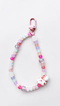 pink cat beaded keychain bag charm