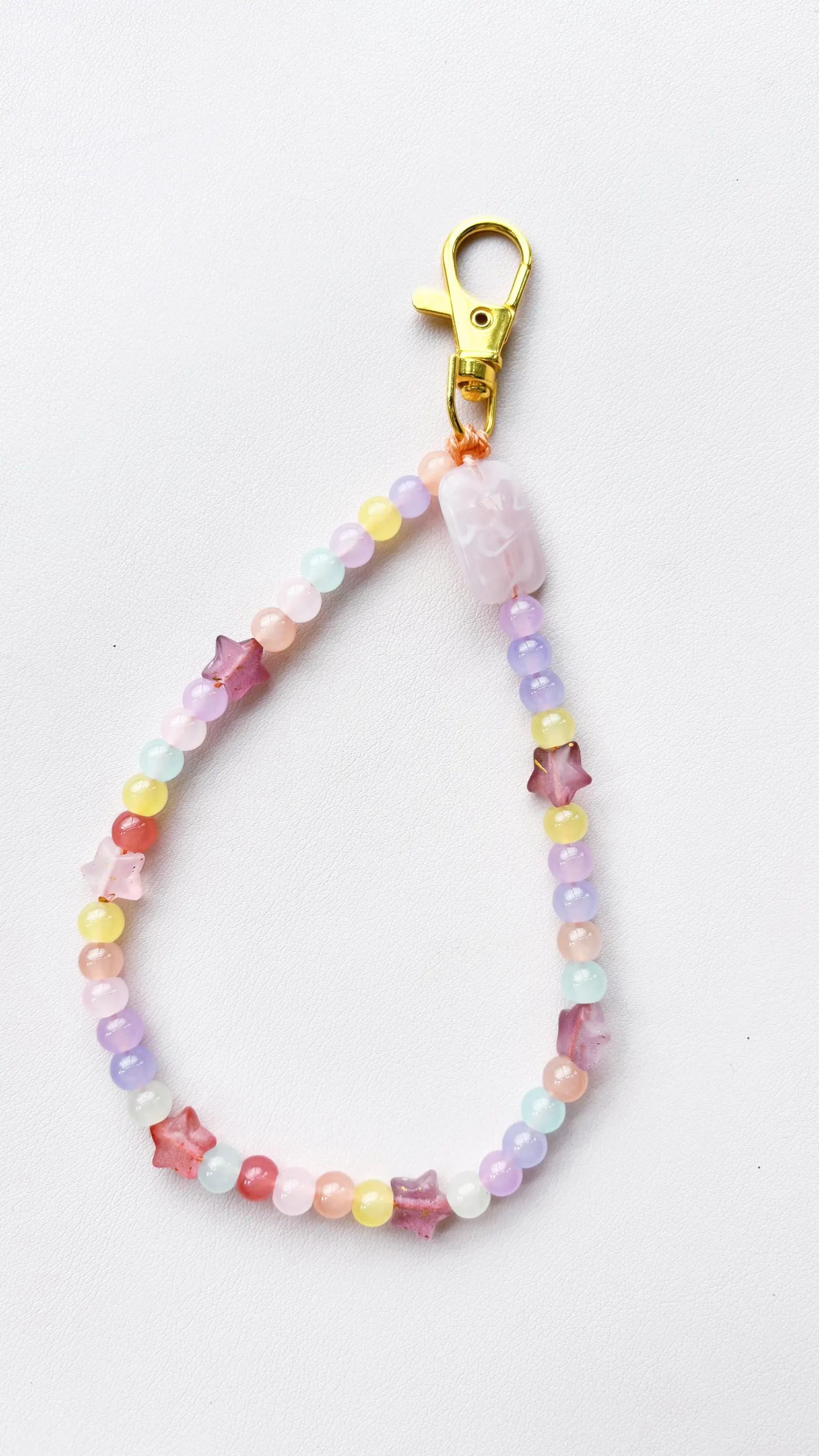 colorful star beaded keychain bag charm