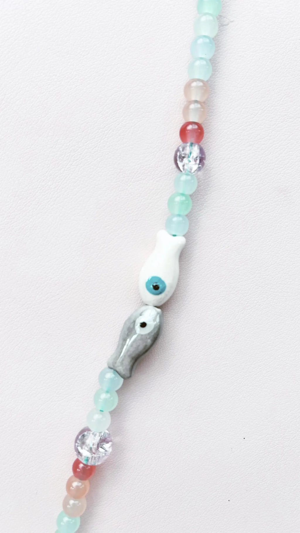 kissing fish beaded keychain bag charm