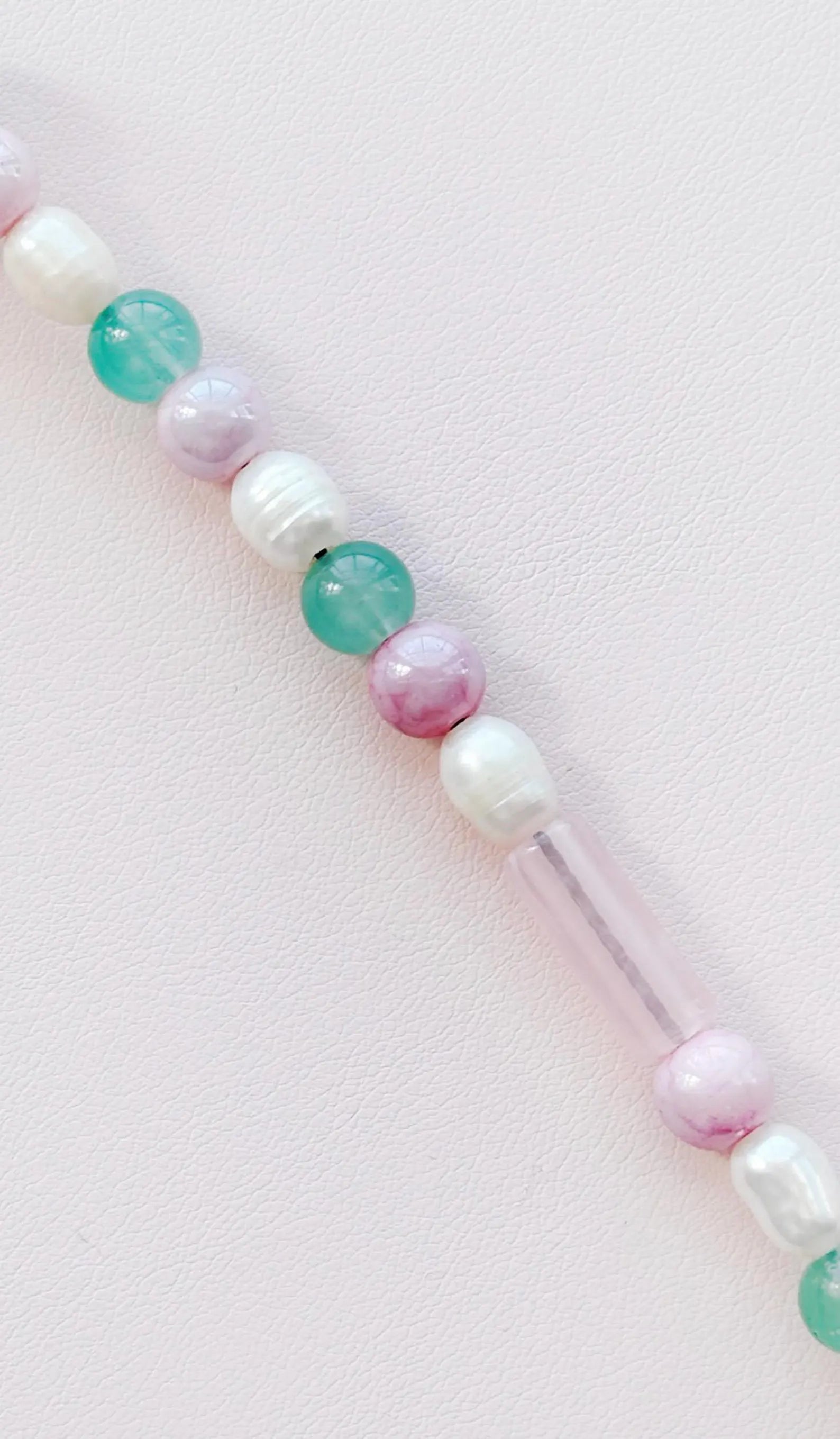 purple and green beaded keychain bag charm