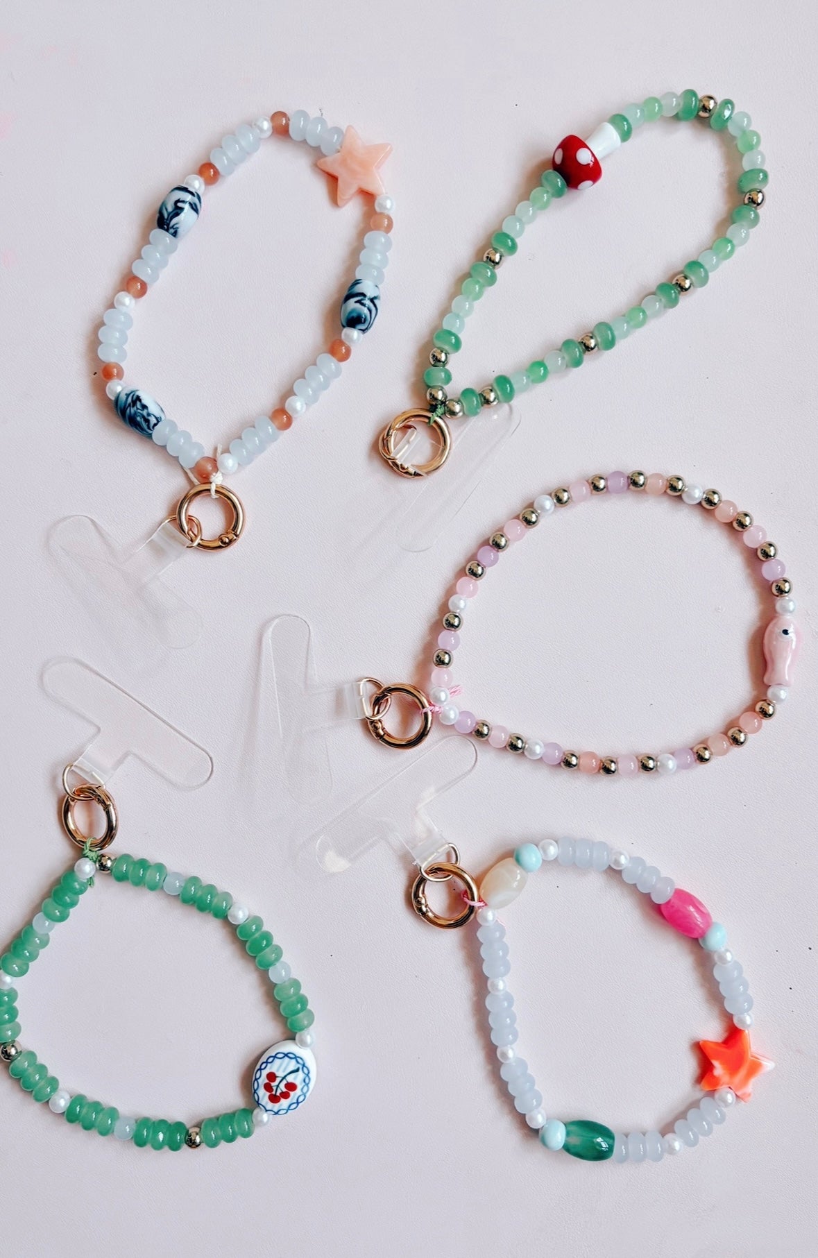 star beaded phone charm